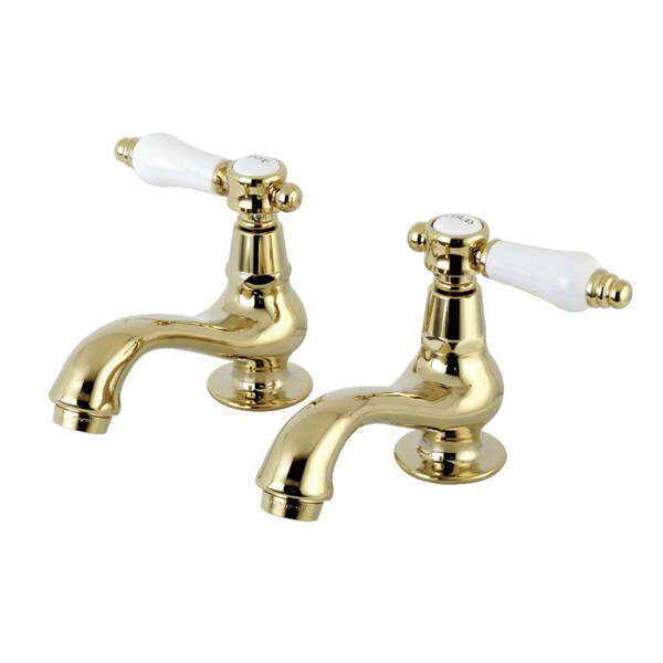 Kingston Brass KS1102BPL Basin Tap Faucet W/ Lever Handle, Polished Brass KS1102BPL - main